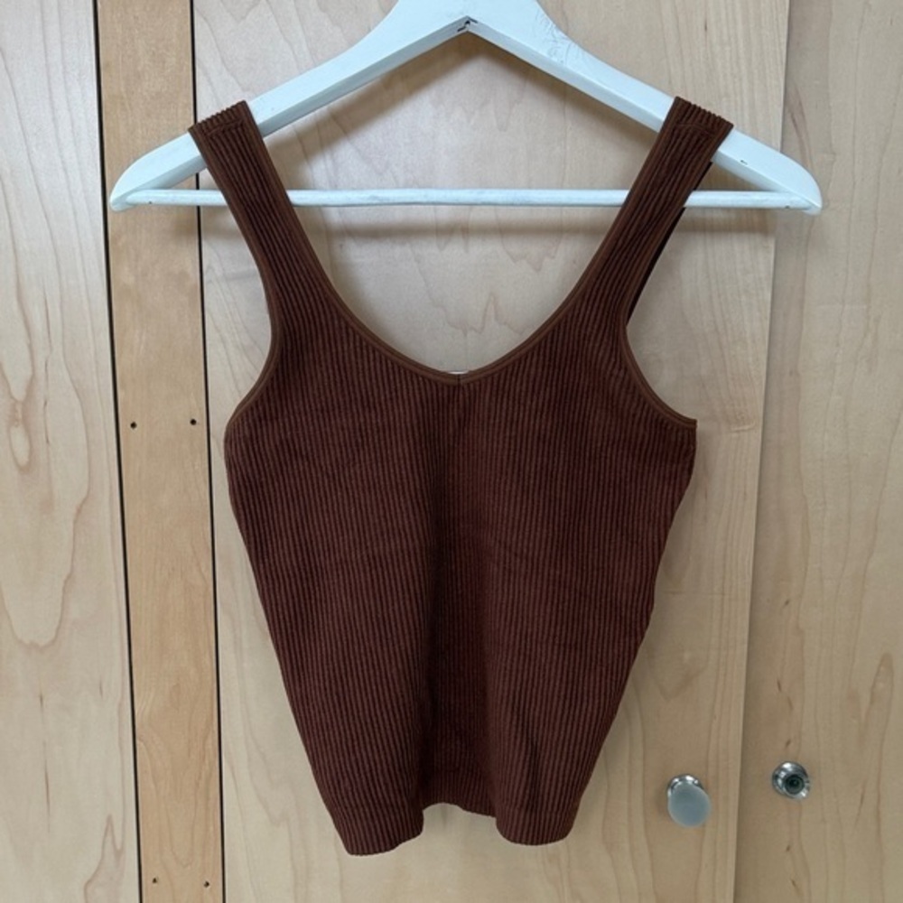 BP from Nordstrom Brown Ribbed Tank Top size S/M in brown Kona